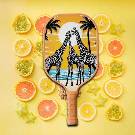 Giraffes op het strand pickleball paddle