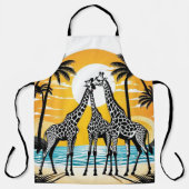Giraffes op het strand schort (Voorkant)