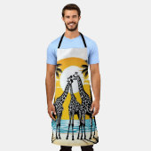 Giraffes op het strand schort (Gedragen)