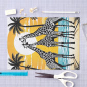 Giraffes op het strand tissuepapier (Craft)