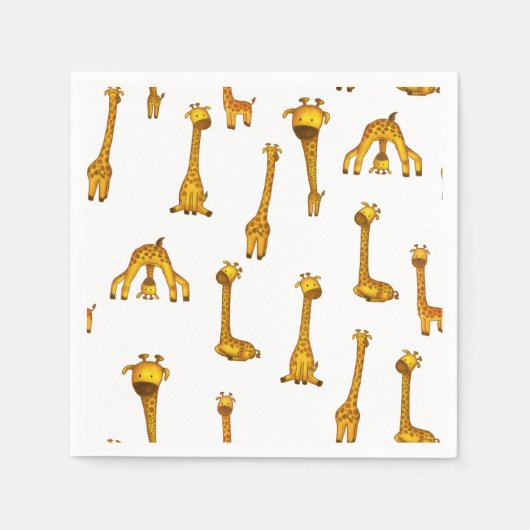 Giraffes Patroon Schattige Minimalistisch Baby sho Servet (Voorkant)