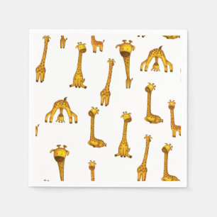 Giraffes Patrooncute minimalistisch Baby shower Servet