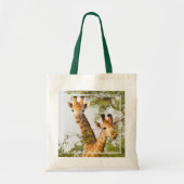 Giraffes Peeking Above Vegetation Tote Bag (Voorkant)
