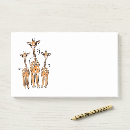 Giraffes Post-it® Notes (Op bureau)