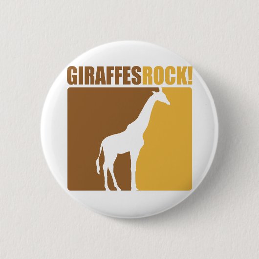Giraffes Rock! #2 Ronde Button 5,7 Cm (Voorkant)