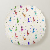 Giraffes Rond Kussen (Voorkant)