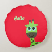 Giraffes Rond Kussen (Achterkant)