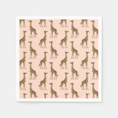  Giraffes Roze Servet (Voorkant)