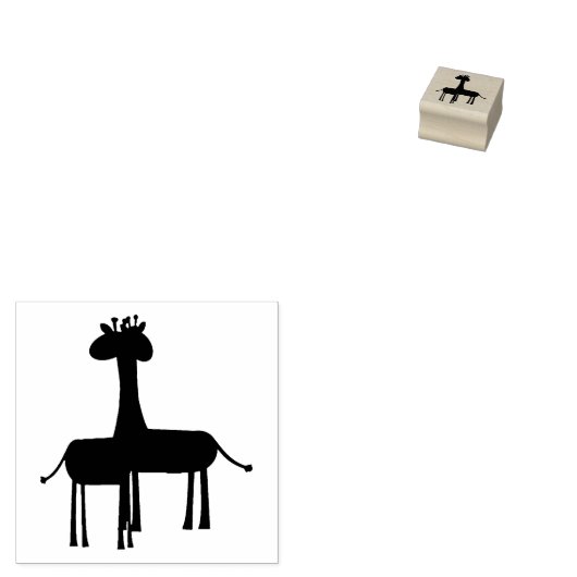 Giraffes Rubberstempel (Gestempeld)