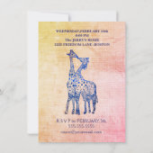 Giraffes rustieke Valentijn uitnodiging (Achterkant)