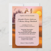 Giraffes Safari Zoo Wedding Invitation Kaart (Achterkant)