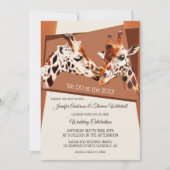 Giraffes Safari Zoo Wedding Invitation Kaart (Voorkant)