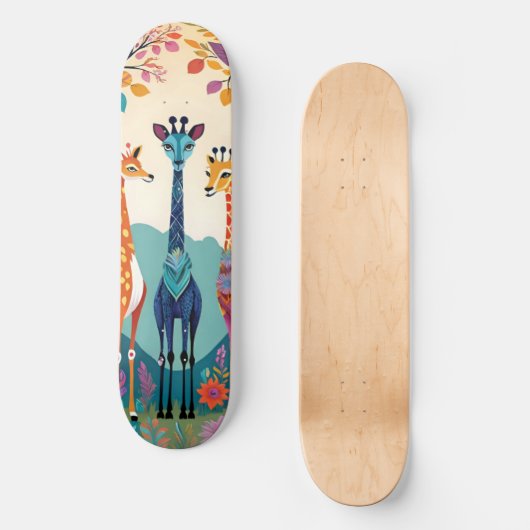 Giraffes Schattige artwork Persoonlijk Skateboard (Voorkant)