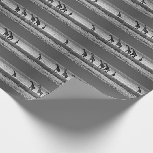 Giraffes Silhouette Cadeaupapier (Hoek)