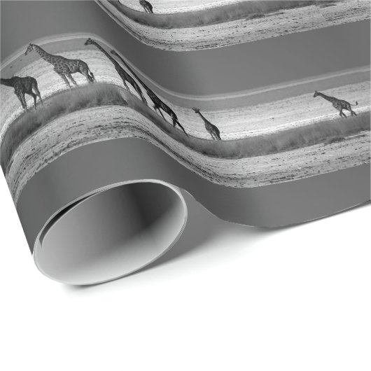 Giraffes Silhouette Cadeaupapier (Rol Hoek)