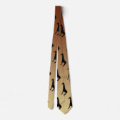 Giraffes Silhouette Stropdas (Achterkant)