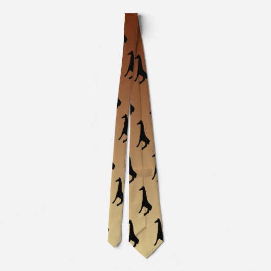 Giraffes Silhouette Stropdas (Achterkant)