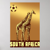 Giraffes Sunset South Africa World Soccer Safari Poster (Voorkant)