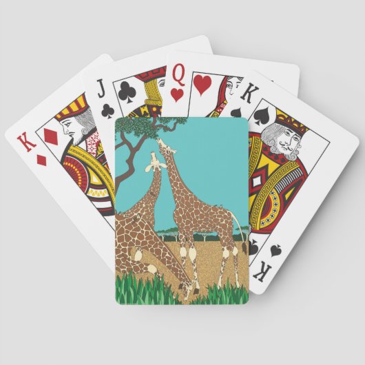 Giraffes & Tekenvogels Pokerkaarten (Achterkant)