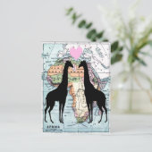 Giraffes uit liefde briefkaart (Staand voorkant)