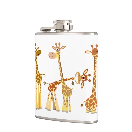 Giraffes van de cartoon: de Herd Hip-fles Heupfles (Links)