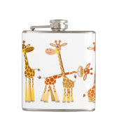 Giraffes van de cartoon: de Herd Hip-fles Heupfles (Voorkant)