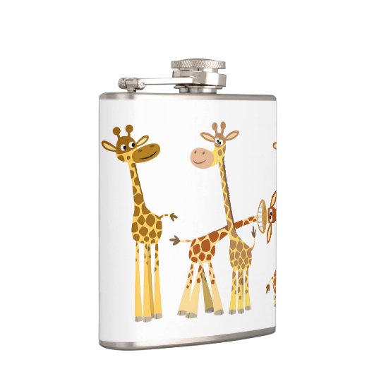 Giraffes van de cartoon: de Herd Hip-fles Heupfles (Rechts)
