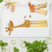 Giraffes van de cartoon: De keukenhandleiding Herd Theedoek (Gevouwen)