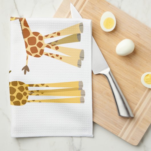 Giraffes van de cartoon: De keukenhandleiding Herd Theedoek (Quarter Fold)