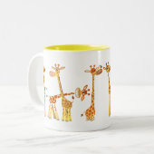 Giraffes van de cartoon: De Mok van het beslag (Voorkant links)