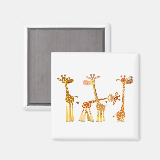 Giraffes van de cartoon: Het Herd Magnet (Voorkant / Achterkant)