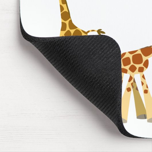 Giraffes van de cartoon: Het herdermousepad Muismat (Hoek)