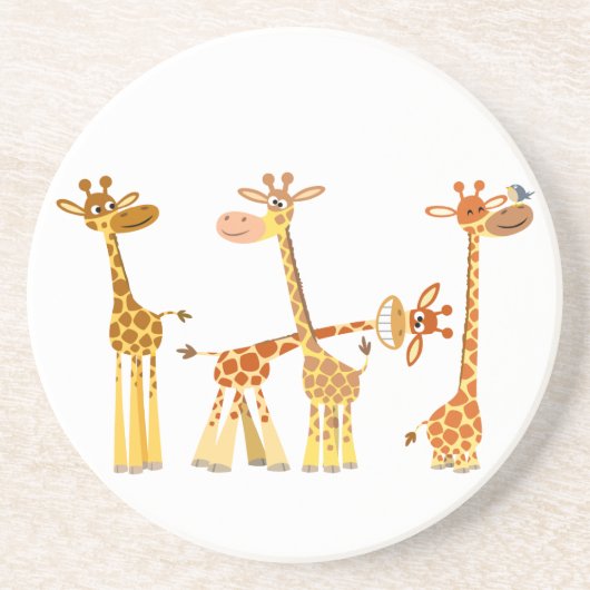 Giraffes van de cartoon: Het Onderzetter van het b (Voorkant)