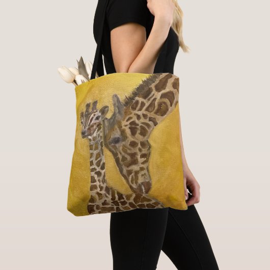 Giraffes van moeder en kind tote bag (Dichtbij)