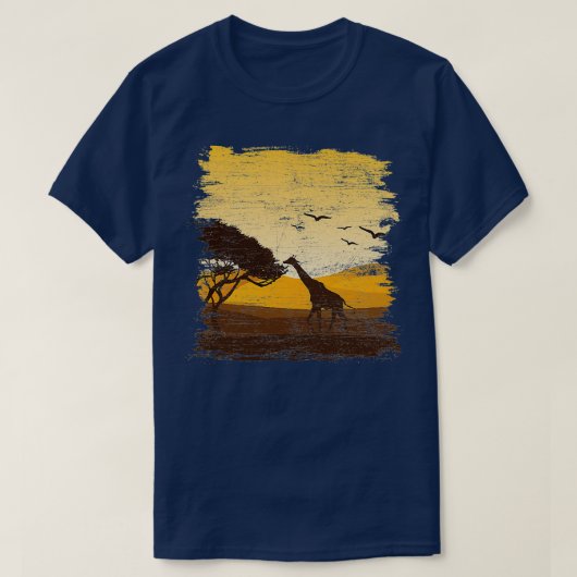 Giraffes van Sunset Giraffe Giraffe Afrika T-shirt (Design voorkant)