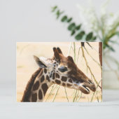 Giraffes Verre en Near Bedankkaart (Staand voorkant)