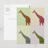 Giraffes voor  kleuren briefkaart (Voorkant / Achterkant)
