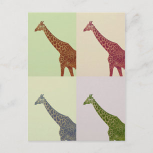 Giraffes voor  kleuren briefkaart