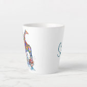 Giraffes voor kleurrijke regenboog Waterverf Latte Mok (Voorkant)