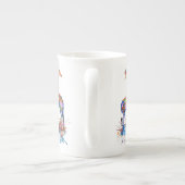 Giraffes voor kleurrijke regenboog Waterverf Porselein Kop (Achterkant)