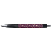 Giraffes Wild Animal Pattern Bourgogne Pen (Voorkant)