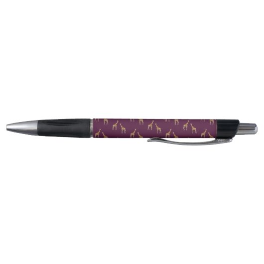 Giraffes Wild Animal Pattern Bourgogne Pen (Bodem)