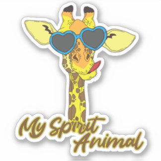Giraffes zijn mijn gedistilleerde diertje sticker