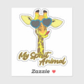Giraffes zijn mijn gedistilleerde diertje sticker (Vel)