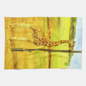 Giraffes zijn zo koude Waterverf, Theedoek (Horizontaal)