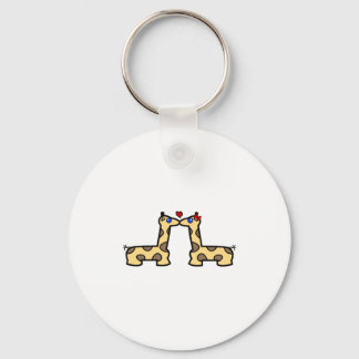 Giraffes zoenen sleutelhanger