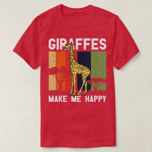 Giraffes zorgen ervoor dat ik Giraffe Lover dieren T-shirt (Design voorkant)