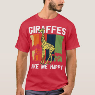 Giraffes zorgen ervoor dat ik Giraffe Lover dieren T-shirt