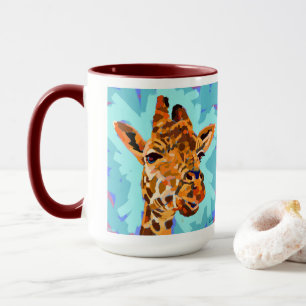 Giraffeschilderij - Cadeau voor dierenvrienden Mok