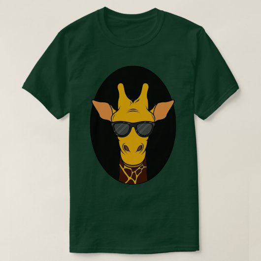 Girafffe met zonnebril t-shirt (Design voorkant)